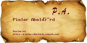 Pieler Abelárd névjegykártya